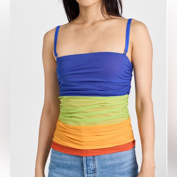 NWOT Simon Miller Mesh Daso Tank Top in Color Block Trio - Picture 1 of 14